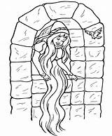 Rapunzel Coloring Pages Princess Window Disney Printable Tangled Tower Looking Kids Fairy Tales Tale Prince Gif Popular Choose Board sketch template