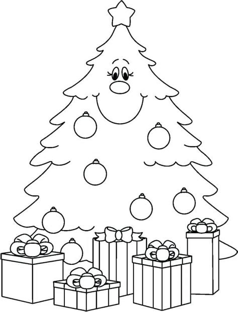 christmas tree coloring pages  preschoolers