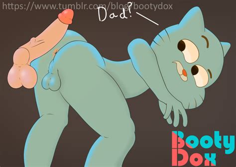 Rule 34 Anthro Bending Forward Blue Fur Bootydox Cartoon Network