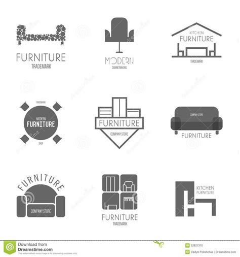 pin  panneer shanmugam  furniture logo furniture logo business vector illustration logo