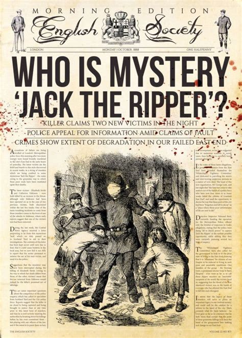 jack ripper vintage newspaper victorian london horror posters penny