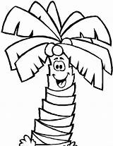 Coloring Tree Coconut Trees Pages Palm Clipart Outline Kids Drawing Cliparts Colouring Smiling Clipartbest Az Library Getdrawings sketch template