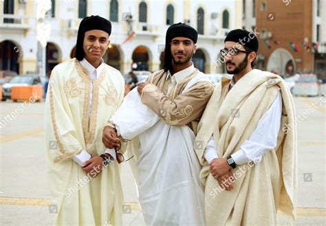 libyan men wearing traditional national attire editorial stock photo stock image shutterstock