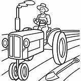 Coloring Pages Farmer Plowing sketch template