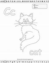 Cat Coloring Pages Abc Fun Children Educationalcoloringpages sketch template