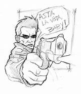 Terminator Drawing Coloring Pages Sketches Getdrawings sketch template