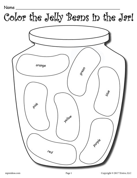 color  jelly beans  color  tally printable worksheets