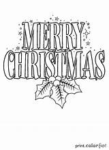 Merry Christmas Sign Drawing Coloring Printable Color Print Book Printcolorfun Stars sketch template