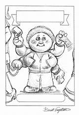 Garbage Kids Pail Engstrom Brent Color sketch template
