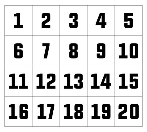 printable large numbers