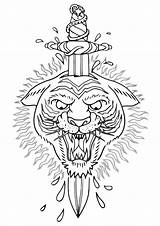 Tattoo Coloring Pages Print sketch template