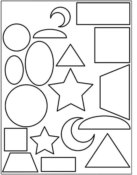 fun simple shapes worksheet shape coloring pages coloring pages
