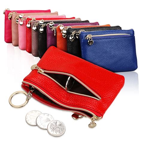 genuine leather coin purse women small wallet change purses mini zipper money bags childrens