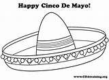 Coloring Sombrero Mayo Cinco Hat Mexican Drawing Printable Pages Mexico Care Comments Drawings Getdrawings Paintingvalley Popular sketch template