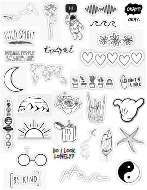 aesthetics sticker coloring pages
