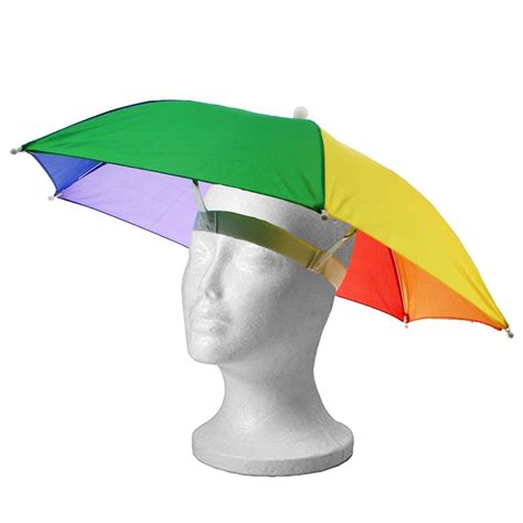 rainbow umbrella hat