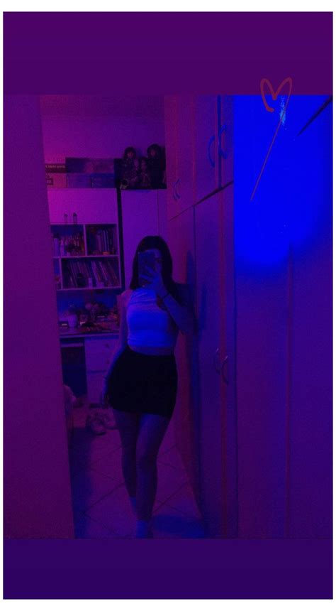 mirror selfie poses night lights blue purple pink bluelight purplelight pinklight