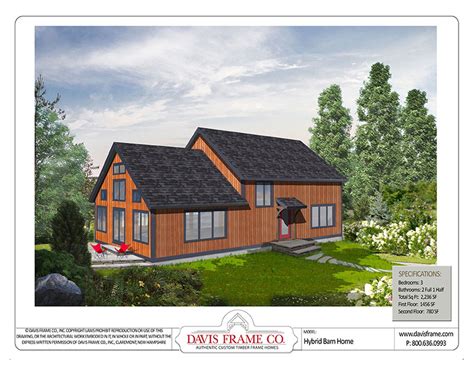 modern barn home floor plan  davis frame company