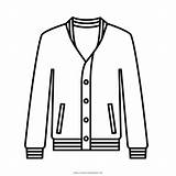 Jacket Coloring Varsity Pages Vector Color sketch template