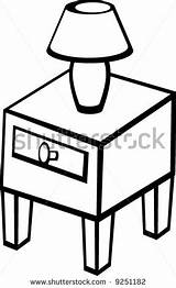 Clipart Lamp Table Bedside Nightstand Stock Clip Clipartmag sketch template