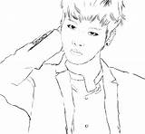 Bts Sheets Coloring Kpop Template sketch template