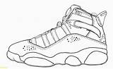 Jordan Coloring Shoes Pages Drawing Shoe Air Basketball Kd Drawings Book Michael Printable Template Jordans Print Nike Sheets Retro Logo sketch template