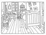 Gogh Van Coloring Vincent Bedroom Kids Painting Book Salt Watercolor Downloaded Project sketch template