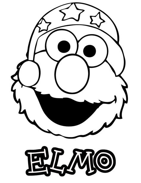 elmo christmas coloring coloring pages