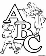 Abc Coloring Printable Alphabet Pages Color Print Book sketch template
