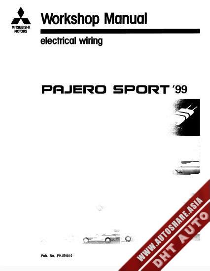 mitsubishi ebooksoft wiring diagram mitsubishi pajero sport  electrical wiring