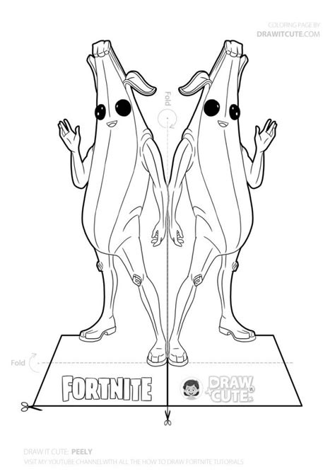 fortnite coloring pages peely size  coloring fortni vrogueco