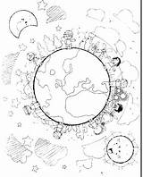 Coloring Pages Children Globe Around Getcolorings Printable sketch template