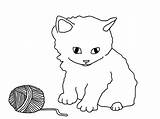 Cat Coloring Pages Print Cats Kitten Printable Kittens Cute Color Baby Puppy Princess Kids Popular Cartoon Animals Pets sketch template