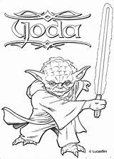 Yoda Wars Star Coloring Pages Print sketch template