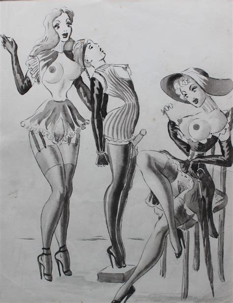 01  In Gallery Vintage Femdom Erotic Drawings Unknown