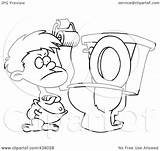 Toilet Toddler Stubborn Cartoon Clip Outline Standing Folded Arms Illustration His Royalty Leishman Ron Toonaday Rf Clipart Regarding Notes May sketch template