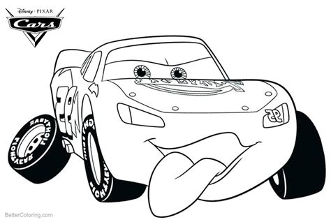 cars pixar coloring pages lightning mcqueen  drawing