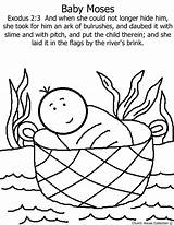 Moses Coloring Baby Pages Basket Passover Bible Slime Sunday School Printable Crafts Church Preschool River House Churchhousecollection Nile Kids Sheets sketch template