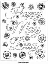 May Coloring Happy Pages Colouring Printable Baskets Template sketch template