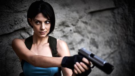 Wallpaper Resident Evil Cosplay Girl Gun 3840x2160 Uhd