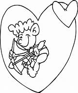 Cupid Coloring Pages Valentines Valentine Cliparts Printable Clipart Kids Printactivities Printables Valentin San Print Heart Inside Library sketch template