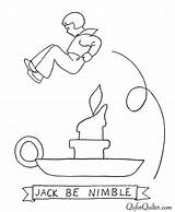Jack Nimble sketch template
