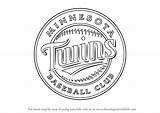 Twins Minnesota Logo Draw Step Sports Drawing Mlb Tutorials Drawingtutorials101 sketch template