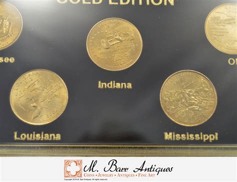 historic coin collection  states commemorative quarters  gold
