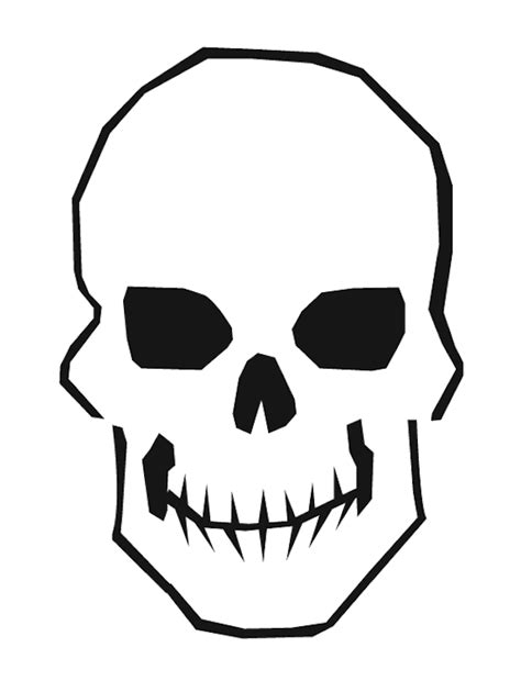 skull template printable clipart