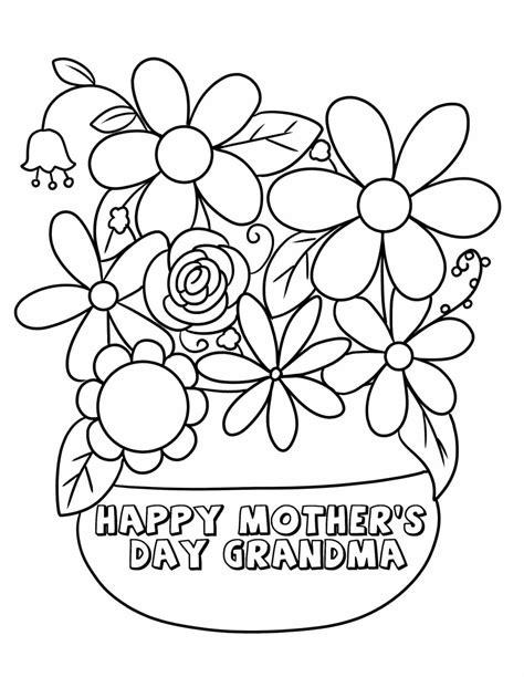 printable mothers day coloring pages  grandma printable word