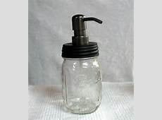 Mason Jar Soap Dispenser black lid and soap pump, farm house soap pump