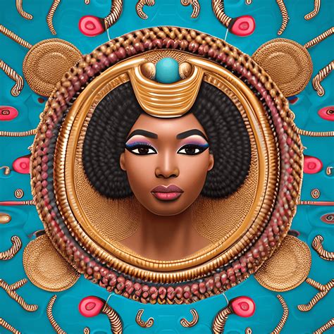 intricately rendered 3d hyper realistic african egyptian cleopatra