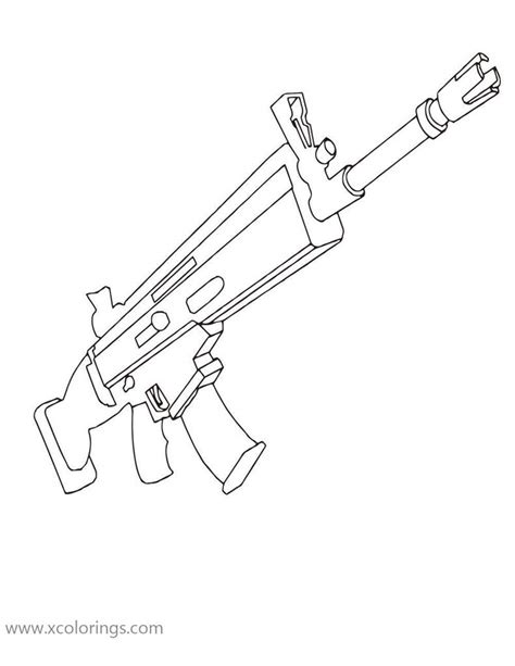 fortnite coloring pages scar xcoloringscom