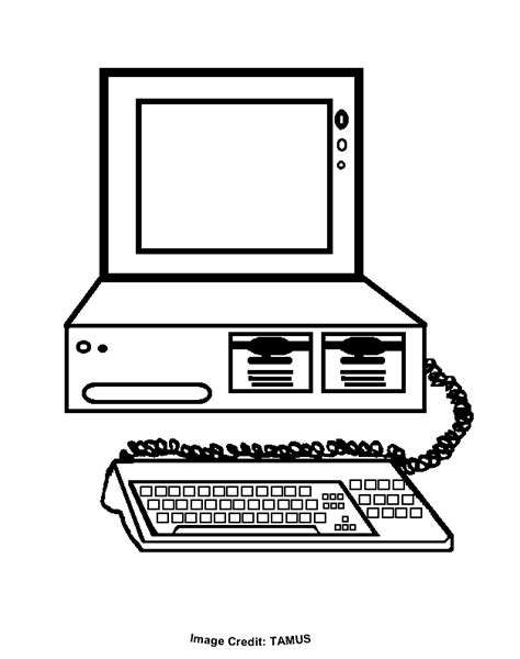 computer coloring pages  kids   great  printable